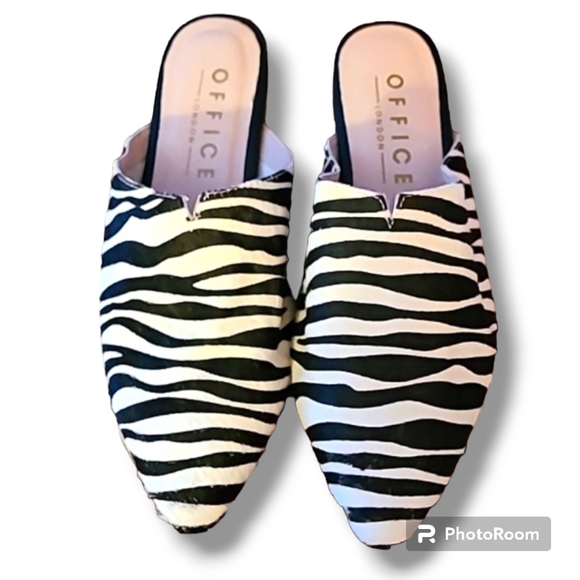 Office London Faith Zebra Printed Mules - Picture 2 of 10